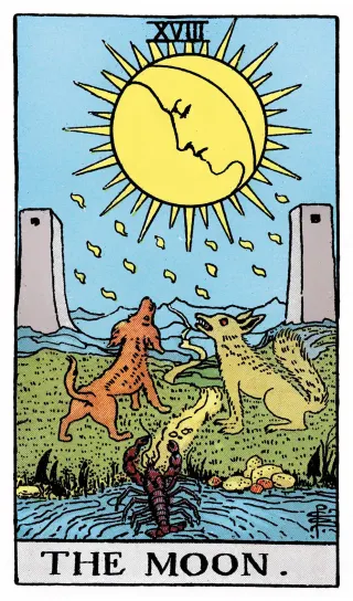 Der Mond – Rider-Waite-Tarot